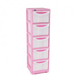 Tủ nhựa lớn 5 tầng Hồng