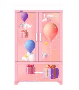 Tủ nhựa Wing 2 cánh 1 ngăn - Hồng